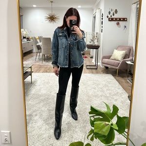 Distressed BlankNYC Denim Blue Jean Jacket nwot small